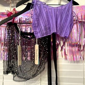 Beach bunny black coverup, with pearl embellishments